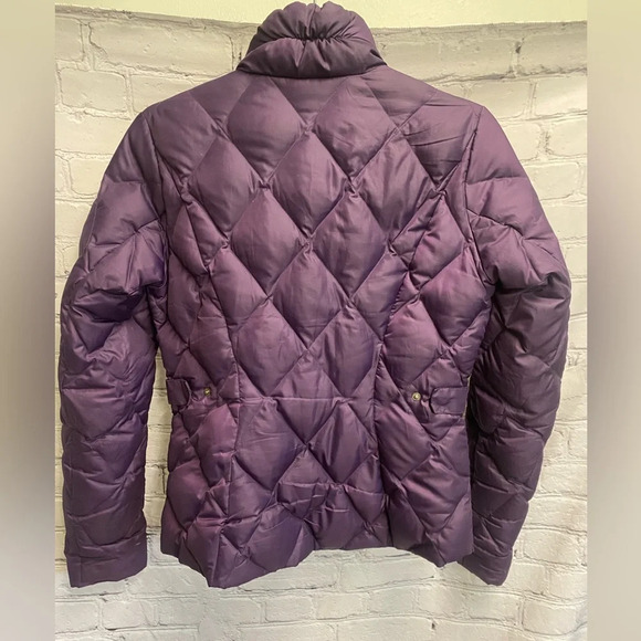EDDIE BAUER Premium Goose Down Puffer Quilted Jacket Coat Women’s‎ Purple XS Y2K - Picture 10 of 11